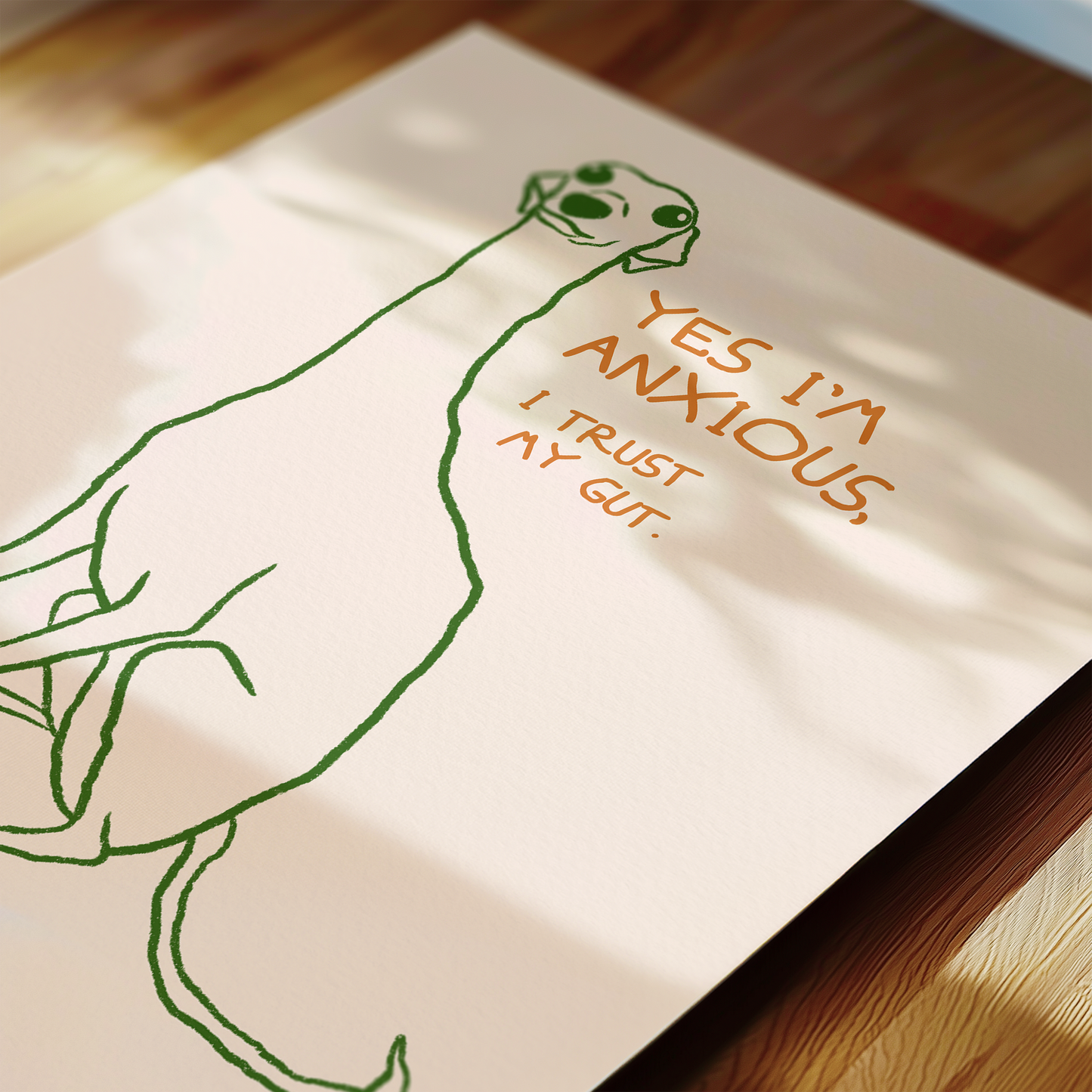 Minimal line art of whippet / greyhound dog illustration art print