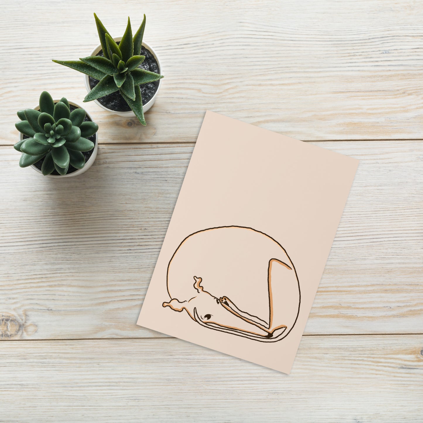 Noodle Roll Greeting card