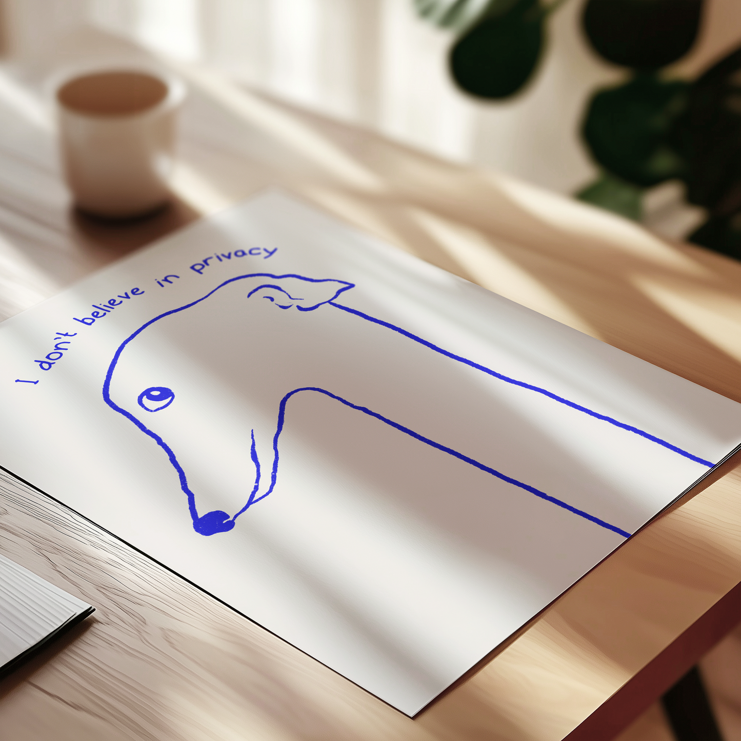 No Privacy Greyhound Art Print