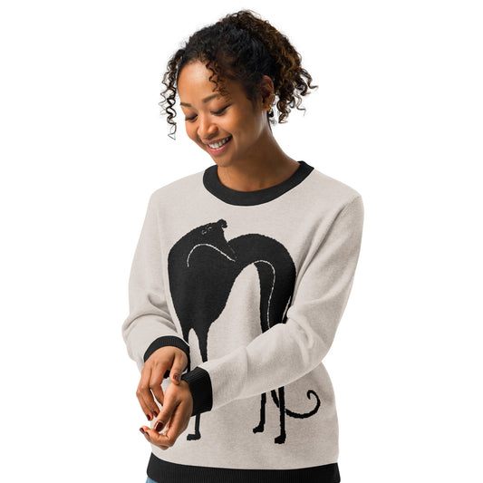 Greyhound crewneck knit sweater