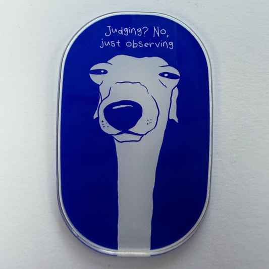 Observing Dog Acrylic Magnet