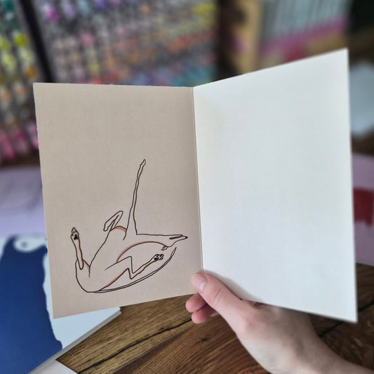 Peak Relax Greyhound Greeting card