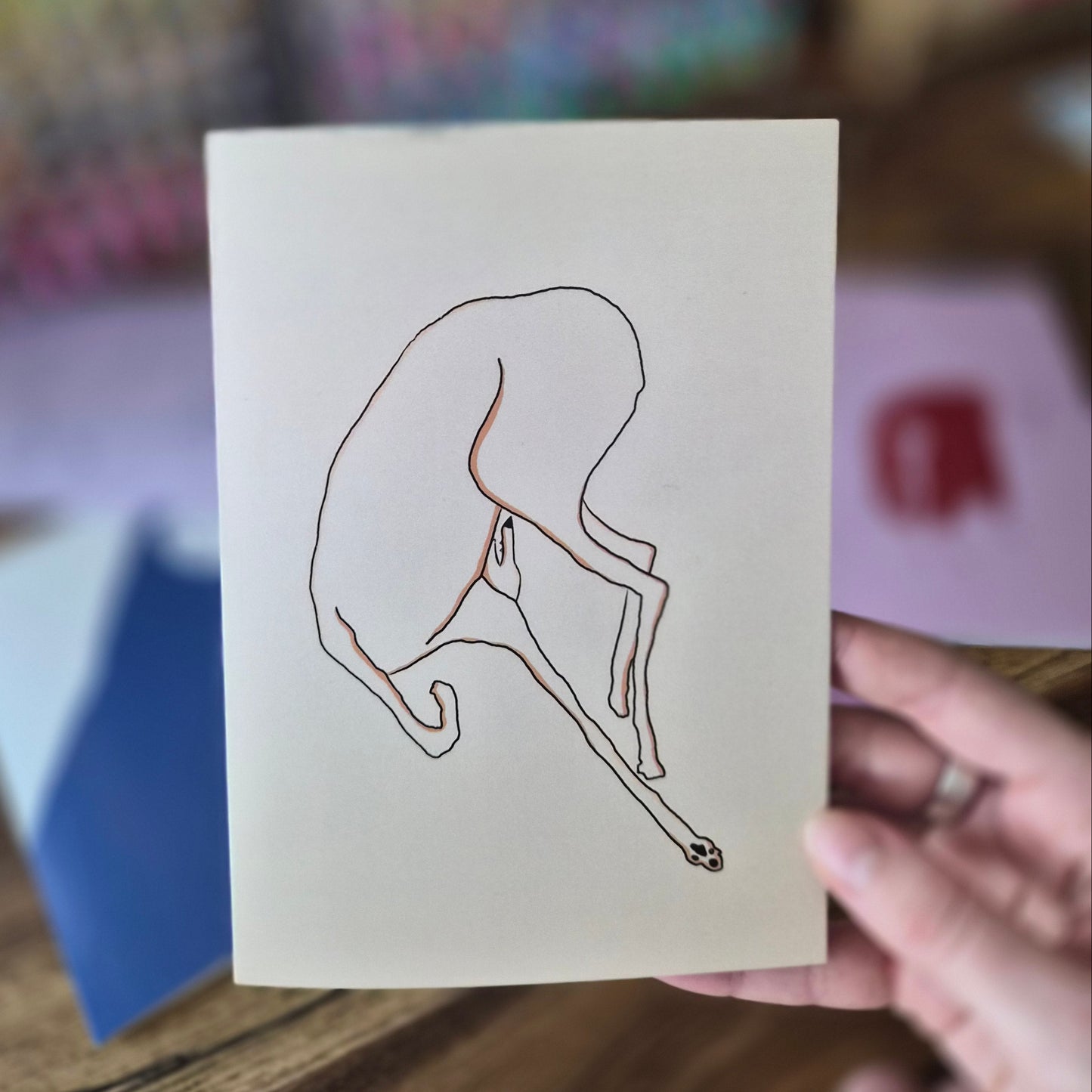 Peak Relax Greyhound Greeting card