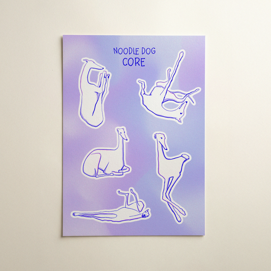 Noodle Dog Core Sticker sheet