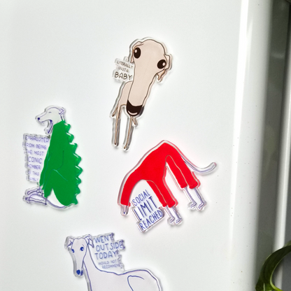 exhausted noodle fridge magnet