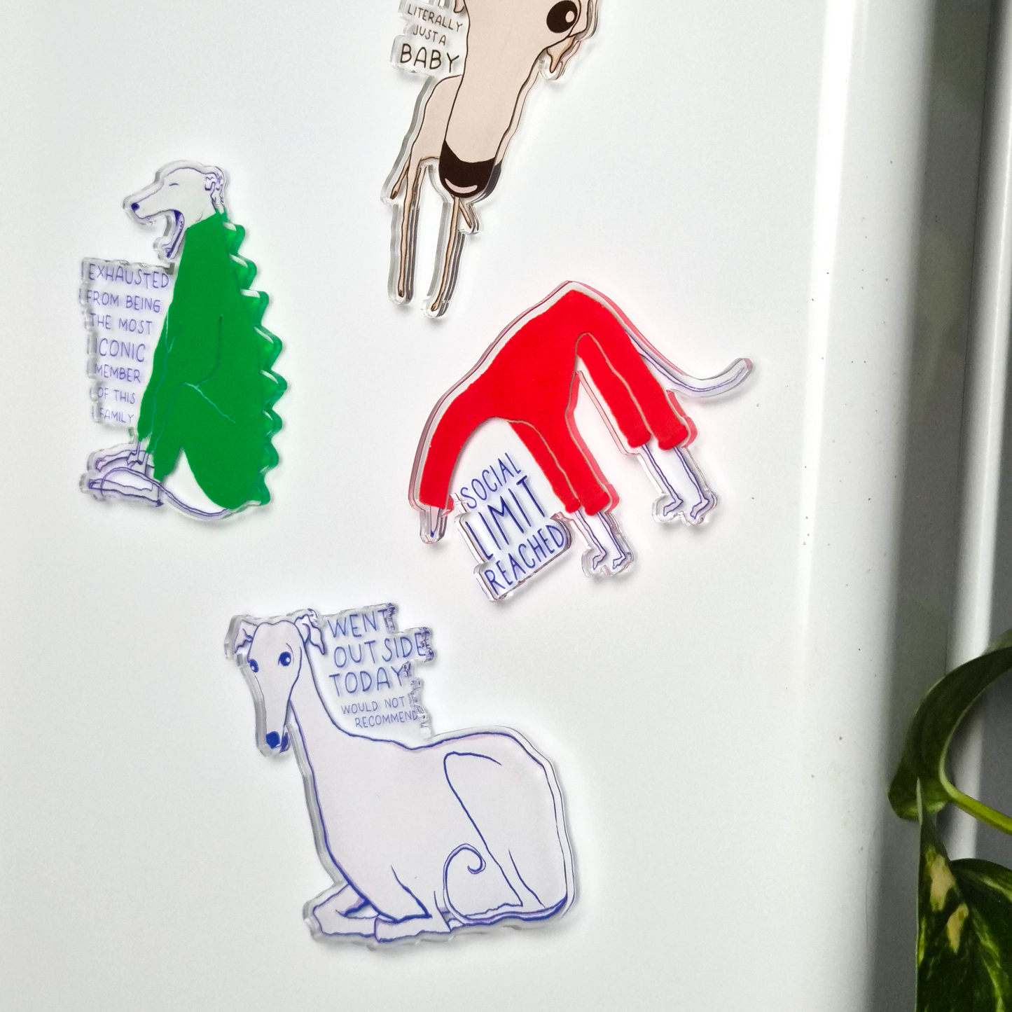 "went outside today" magnet