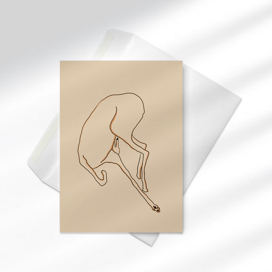 Peak Relax Greyhound Greeting card