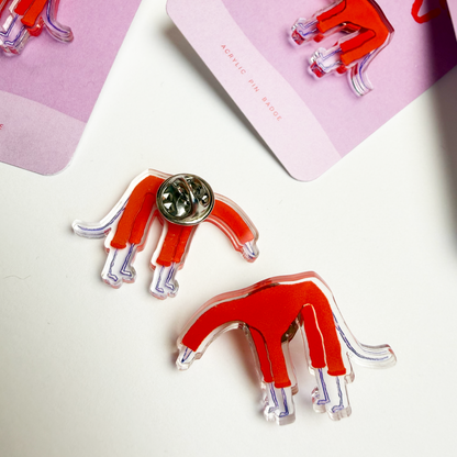Antisocial Noodle Acrylic Pin Badge