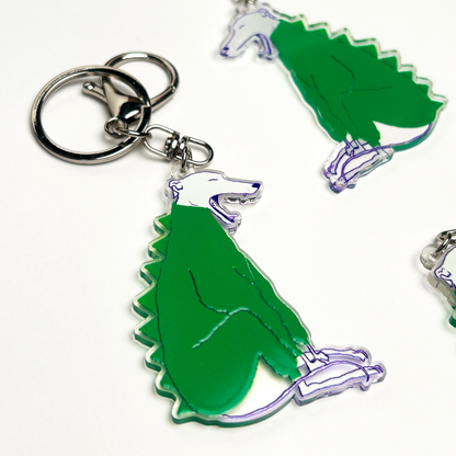 Dino Noodle Acrylic Keychain