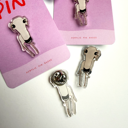 Baby Noodle Acrylic Pin Badge