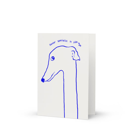 Side-Eye Greyhound Greeting card