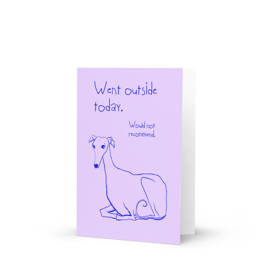 Went Outside Today Greeting card