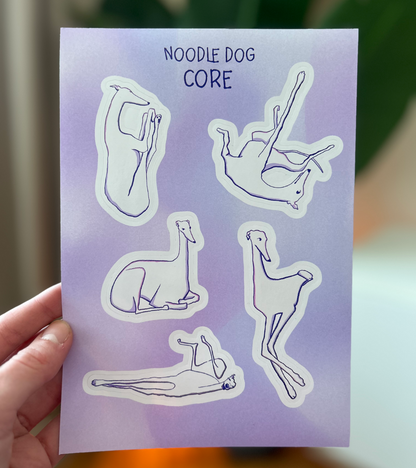 Noodle Dog Core Sticker sheet