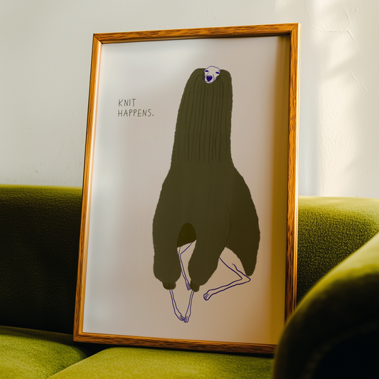 Knit Happens Art print