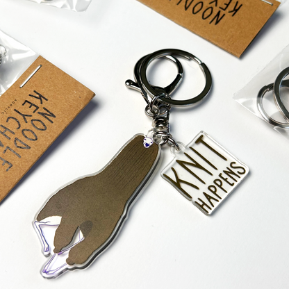 "Knit Happens" Acrylic Keychain