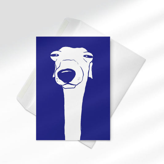 Observing Whippet Greeting card