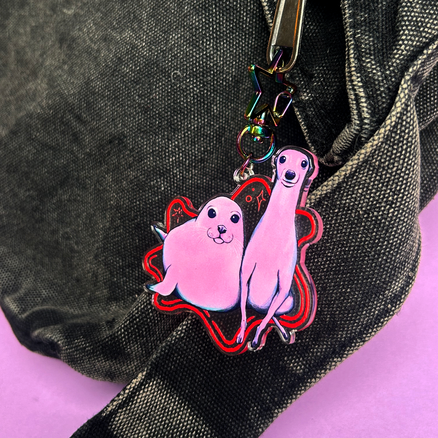 Noodle & Sea Dog Acrylic Keychain