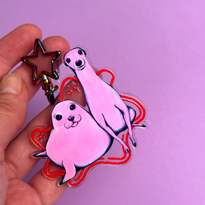 Noodle & Sea Dog Acrylic Keychain