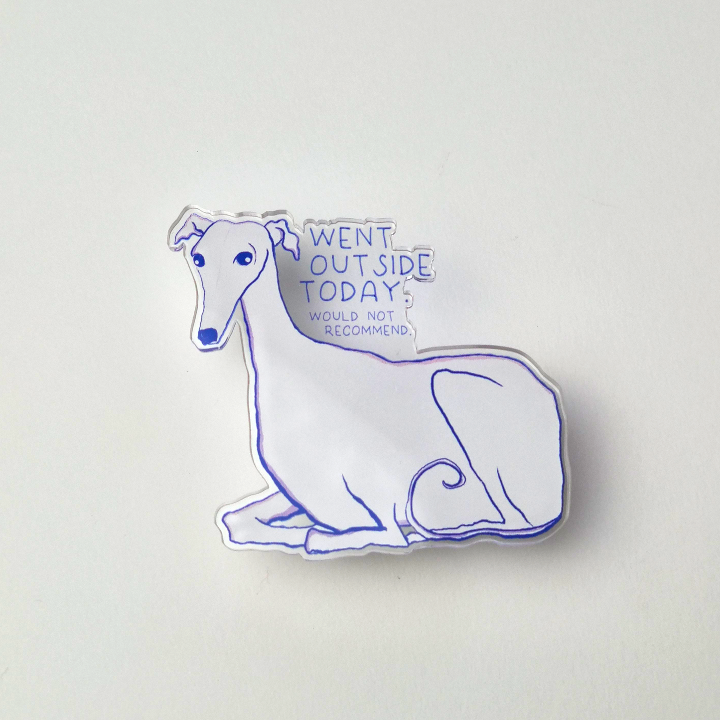 "went outside today" magnet