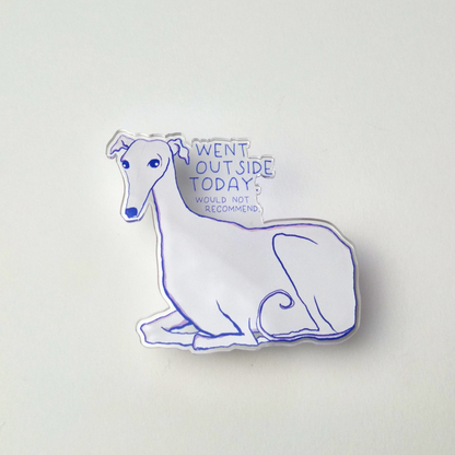 "went outside today" magnet
