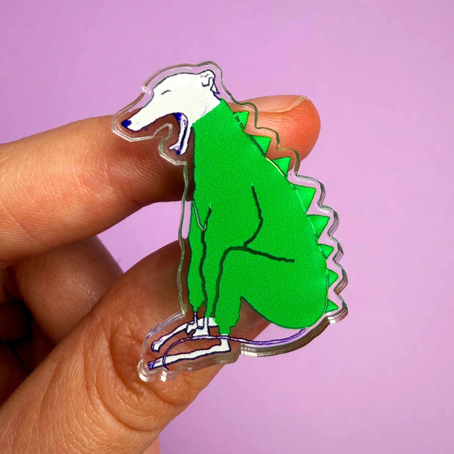Dino Acrylic Pin Badge