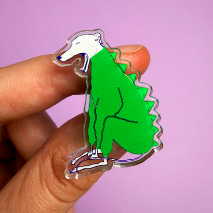 Dino Acrylic Pin Badge