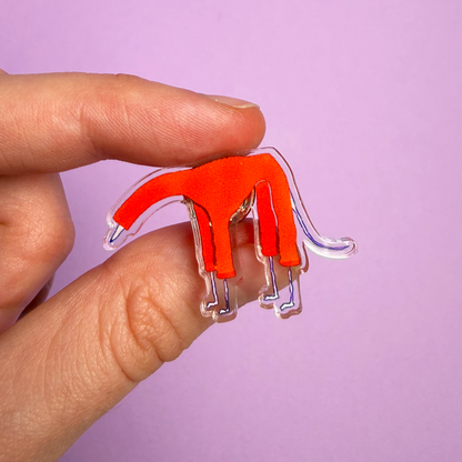 Antisocial Noodle Acrylic Pin Badge