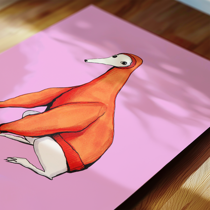 "Not a Rat" Greyhound Art Print