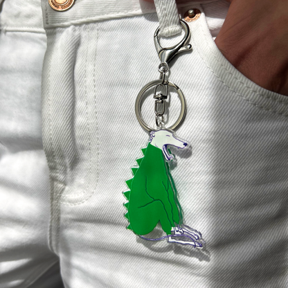 Dino Noodle Acrylic Keychain