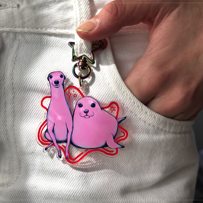 Noodle & Sea Dog Acrylic Keychain