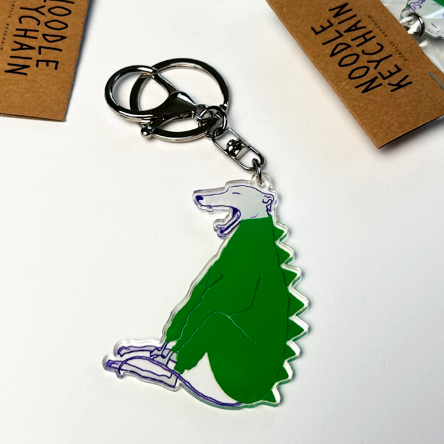 Dino Noodle Acrylic Keychain
