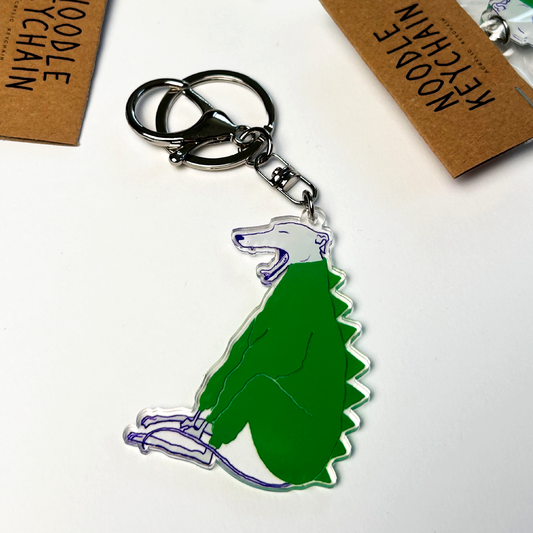 Dino Noodle Acrylic Keychain