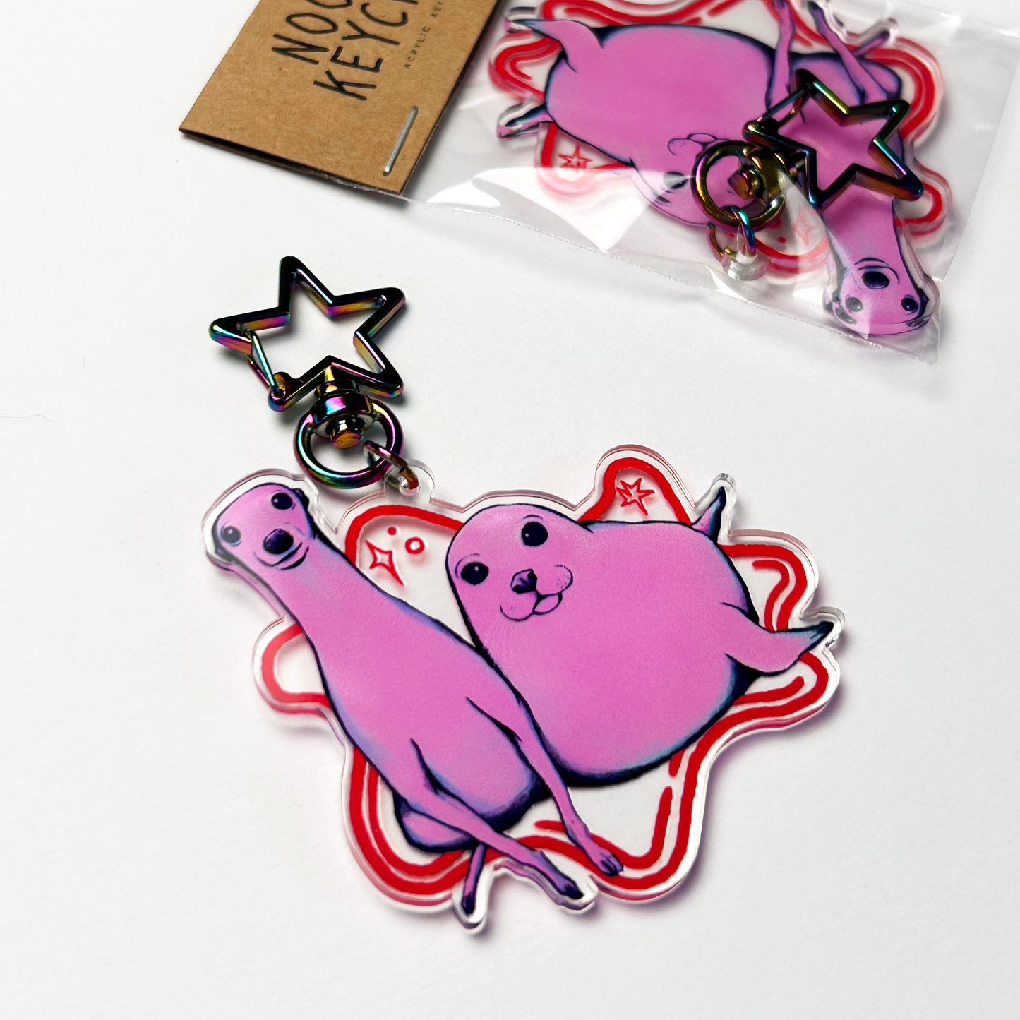 Noodle & Sea Dog Acrylic Keychain