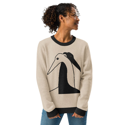 Hugging greyhounds crewneck knit sweater