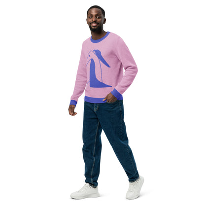 Hugging greyhounds crewneck knit sweater