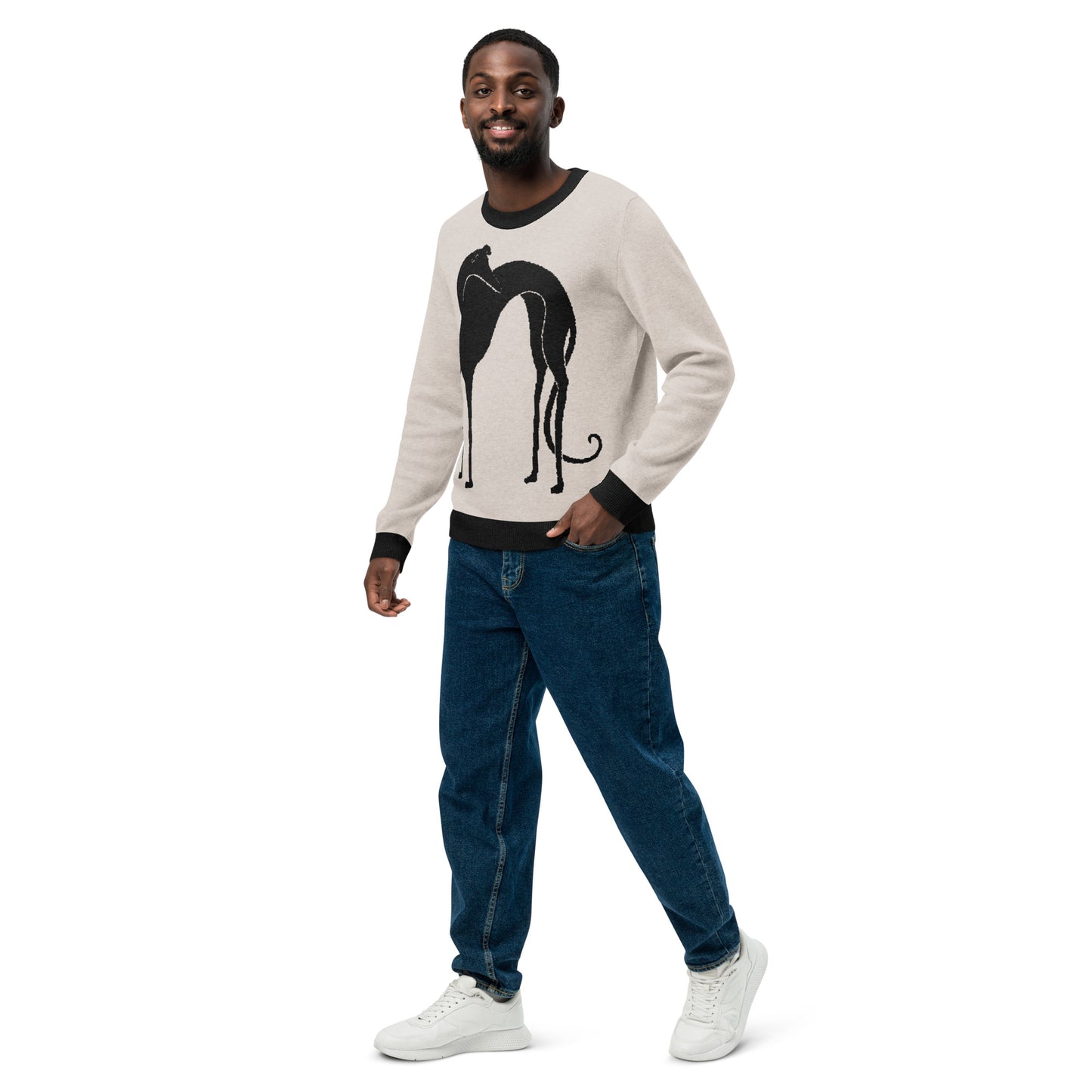 Greyhound crewneck knit sweater
