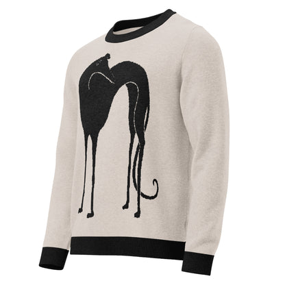 Greyhound crewneck knit sweater