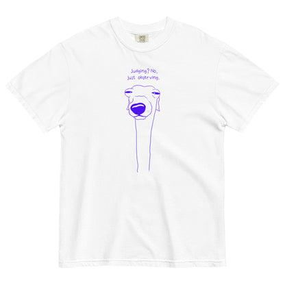 Observing dog T-shirt with text