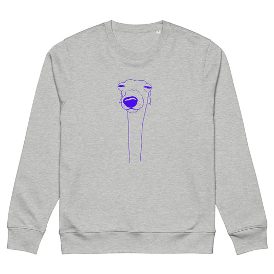 Observing dog Sweatshirt white & grey
