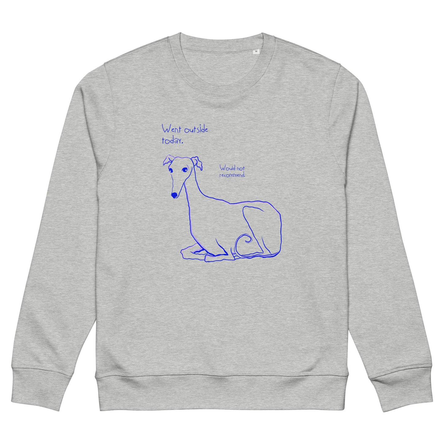 "Went outside today" sweatshirt white & grey