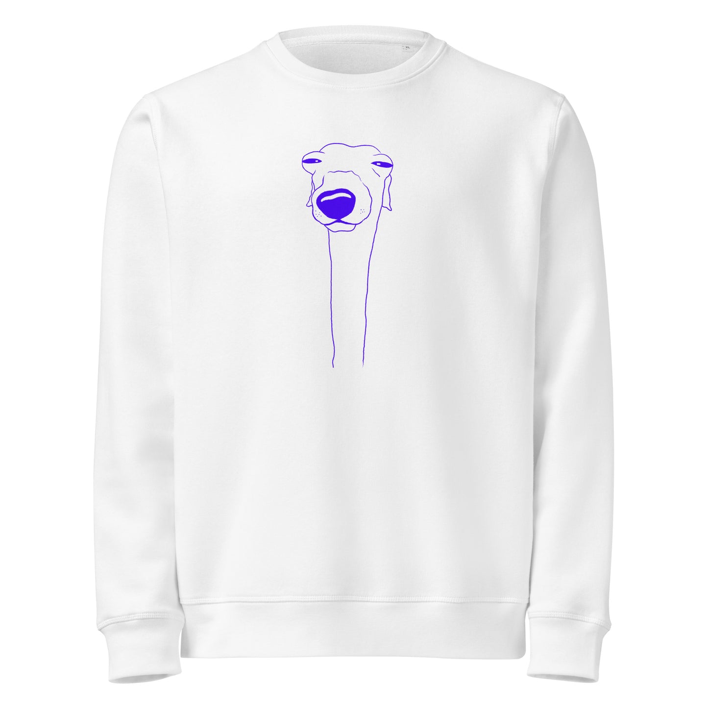 Observing dog Sweatshirt white & grey