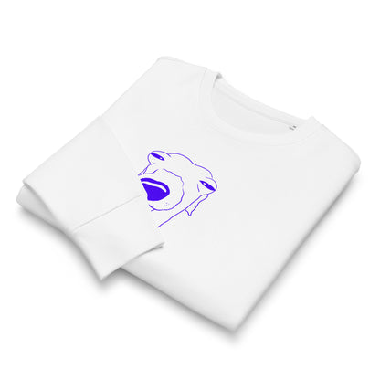 Observing dog Sweatshirt white & grey