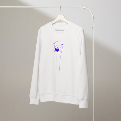 Observing dog Sweatshirt white & grey