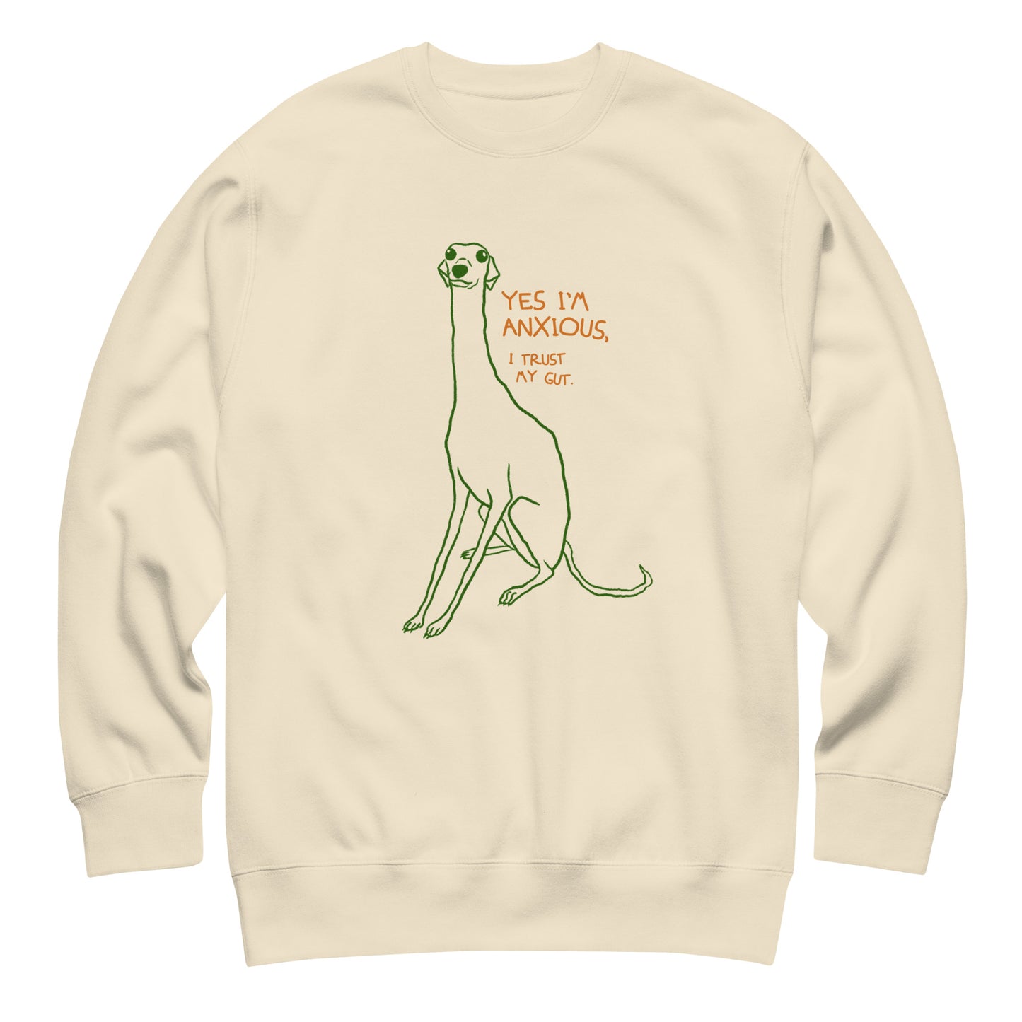 Anxious dog sweatshirt