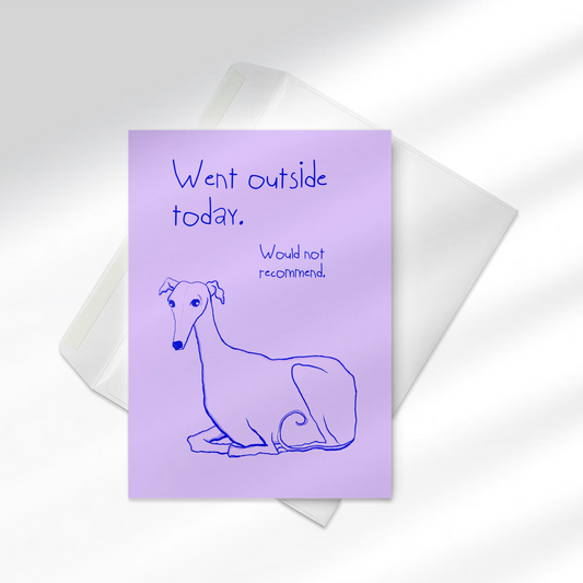 Went Outside Today Greeting card